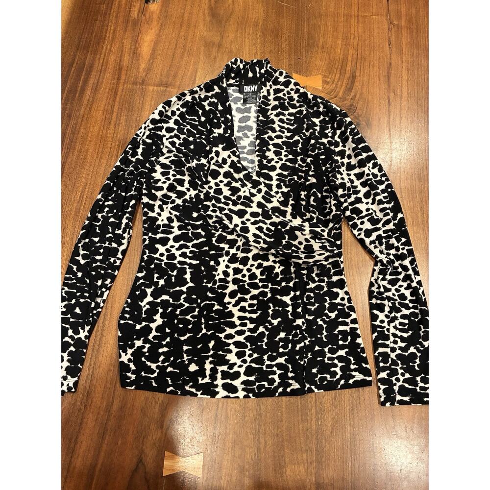 Y2K Leopard Going Out Top DKNY Medium